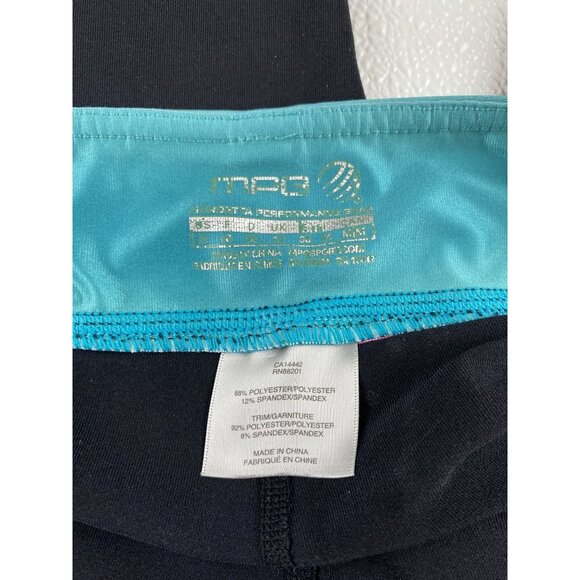 RBX Women's Performance Capri Leggings - Black & Teal Size S - Picture 3 of 11